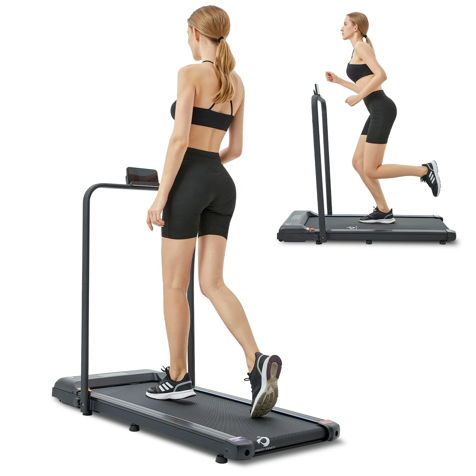 Подушка для ходьбы со светодиодным дисплеем ультра новый дизайн под стол TreadmillSlim умная складная прогулочная машина с ручкой