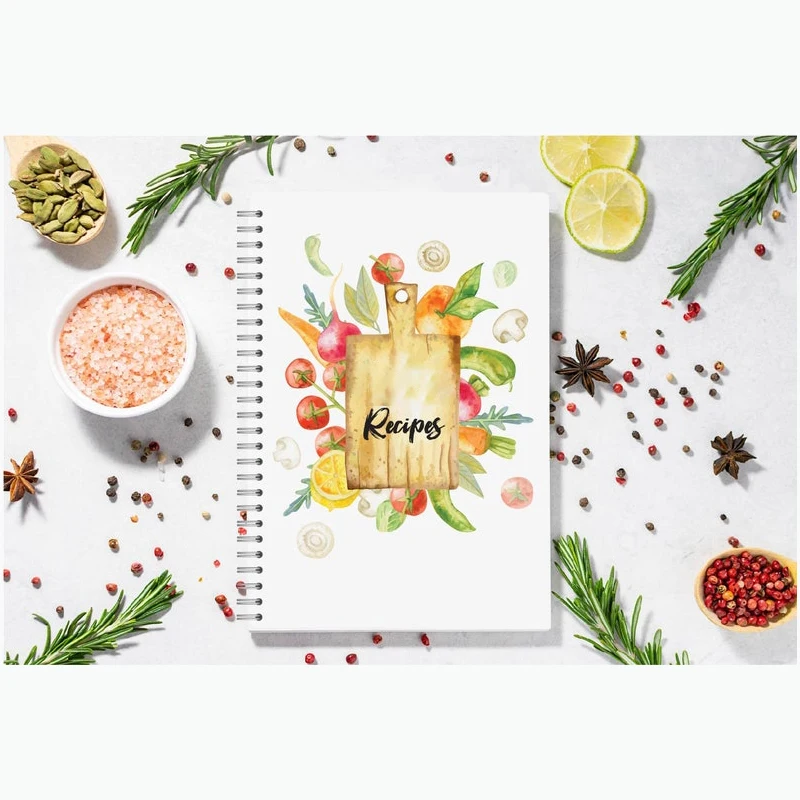 100 Page Empty Notebook Family Recipe Journal Hardcover Thick Paper Do-it-yourself cookbook Blank Recipe Book
