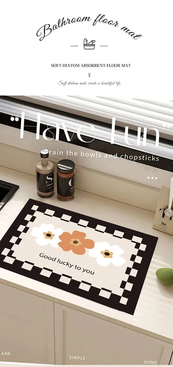 Simple Washable Kitchen Rugs Set 2 Piece Non-Slip Kitchen Mats And Rugs Runner Set Waterproof Kitchen Floor Rug Runner Doormat