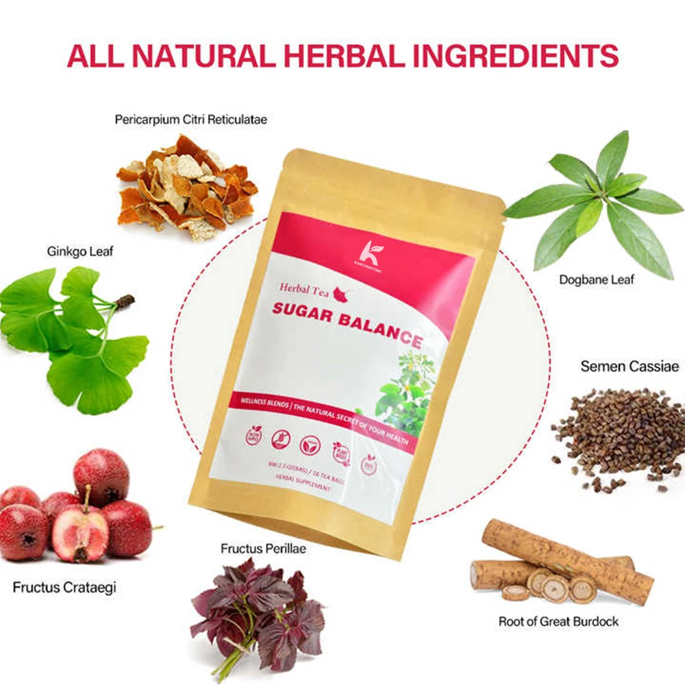 oem Natural Organic Health Sugar Balance Tea Balance Sugar Health Herbal tea wholesale Flavor Tea