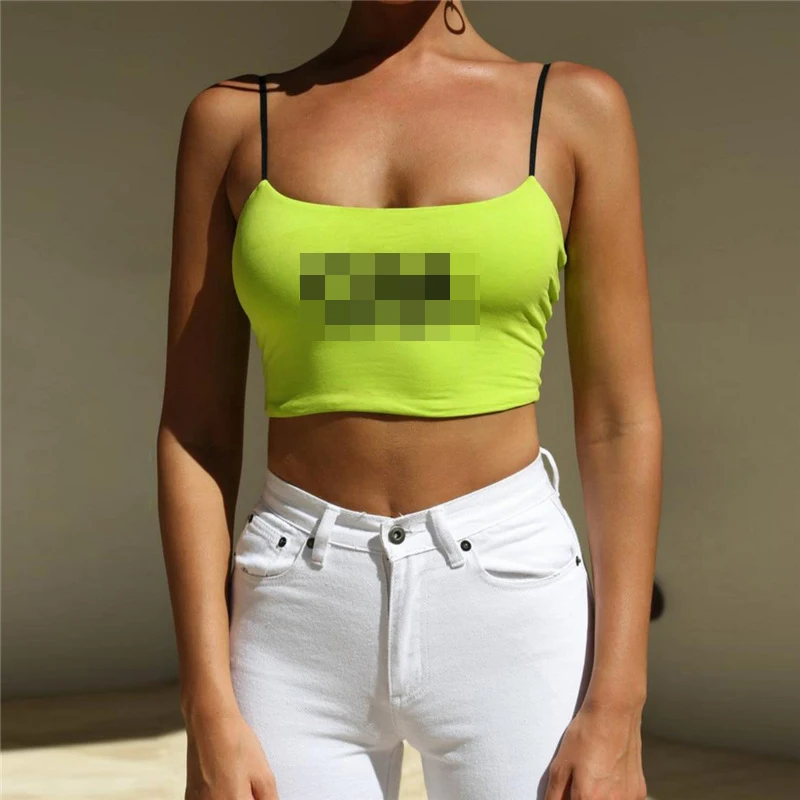 Sleeveless Strap Tank Tops female Slip Crop Tops Letter Print Women Letter Summer Vest Women Crop Tank Tops