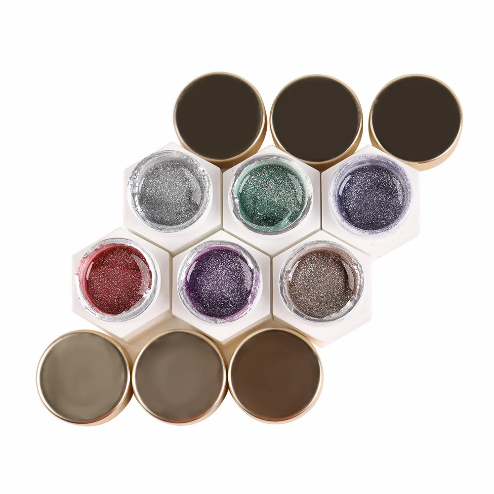 wholesale shiny colorful diamond nail gel set nail ultra fine crystal diamond  top coat nail polish glue