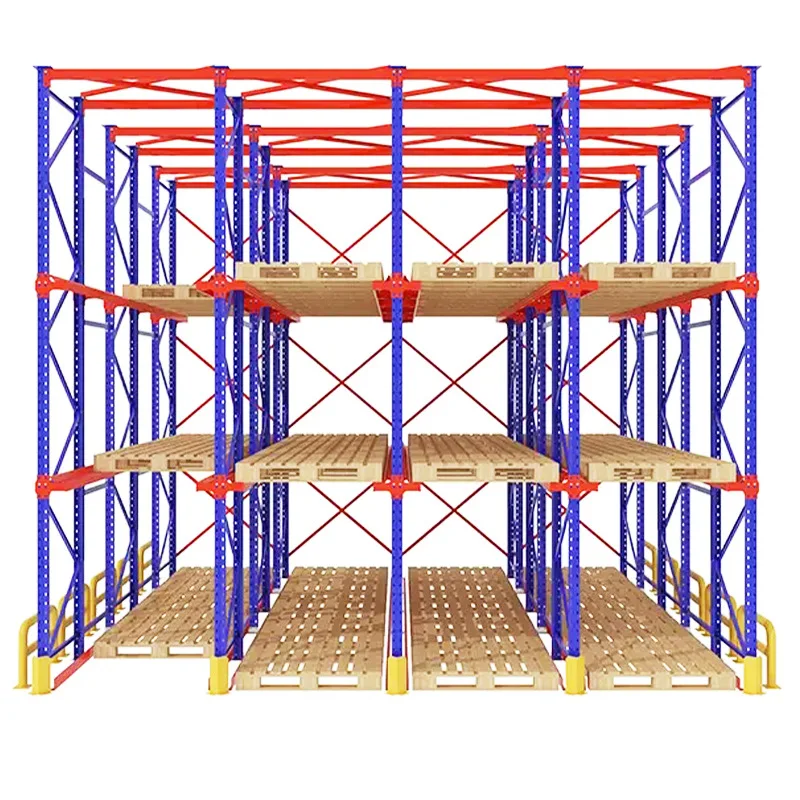 Industrial garage metal stacking shelf warehouse cargo storage drive in racking system for hot sale