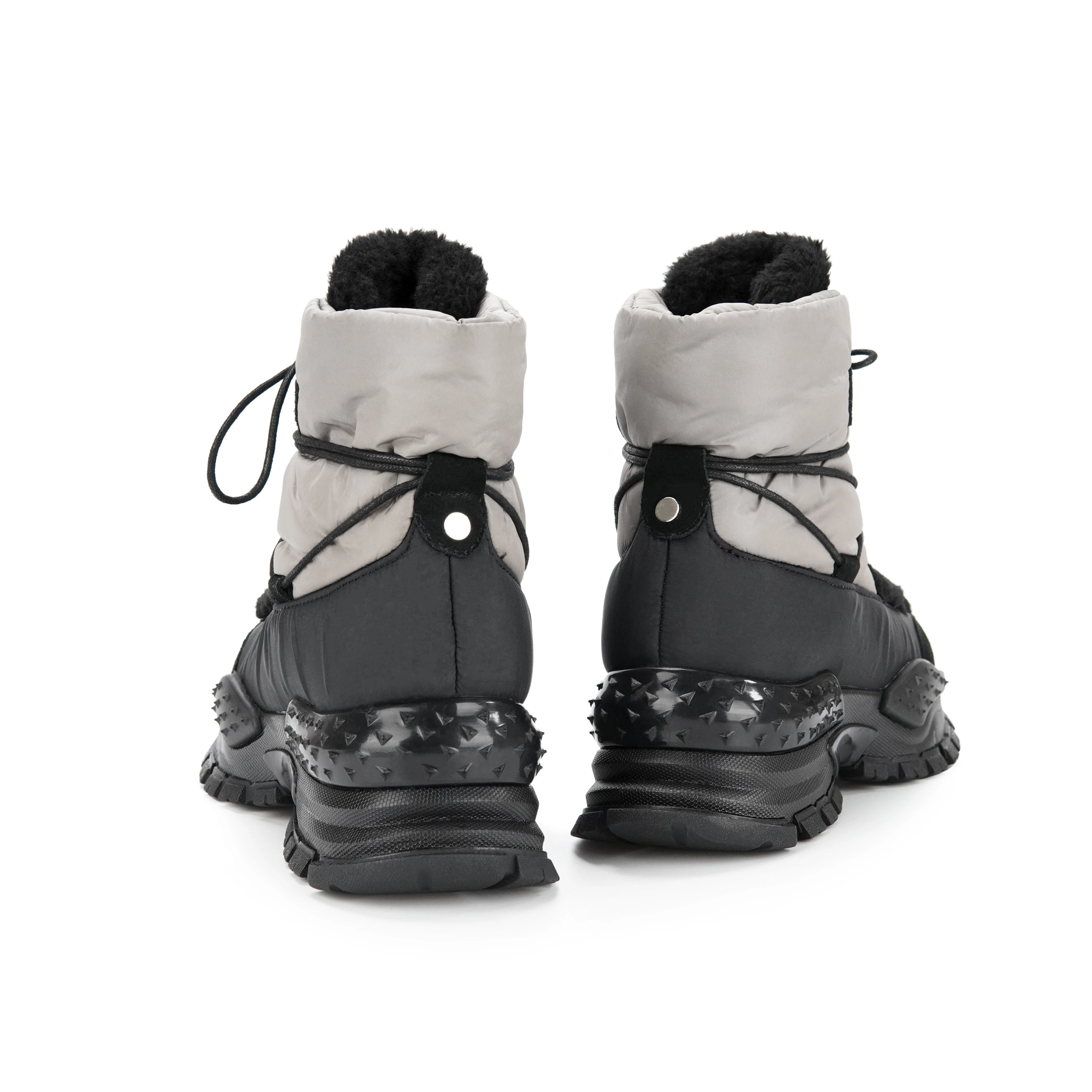 2022 нейлоновые черные зимние меховые ботинки на шнуровке, новинка, женские зимние ботинки до щиколотки для дам