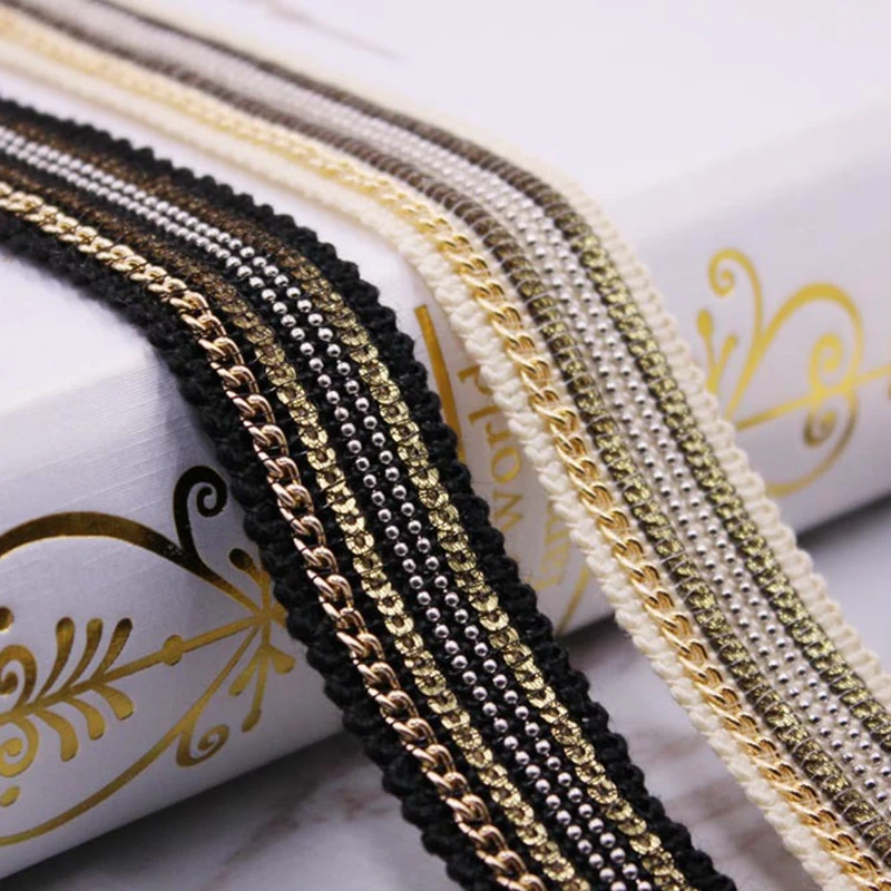 Metals Webbing Chain Lace Sequin Trim Belt Handmade Factory Cheap Diy Accessory For Clothing Trimming