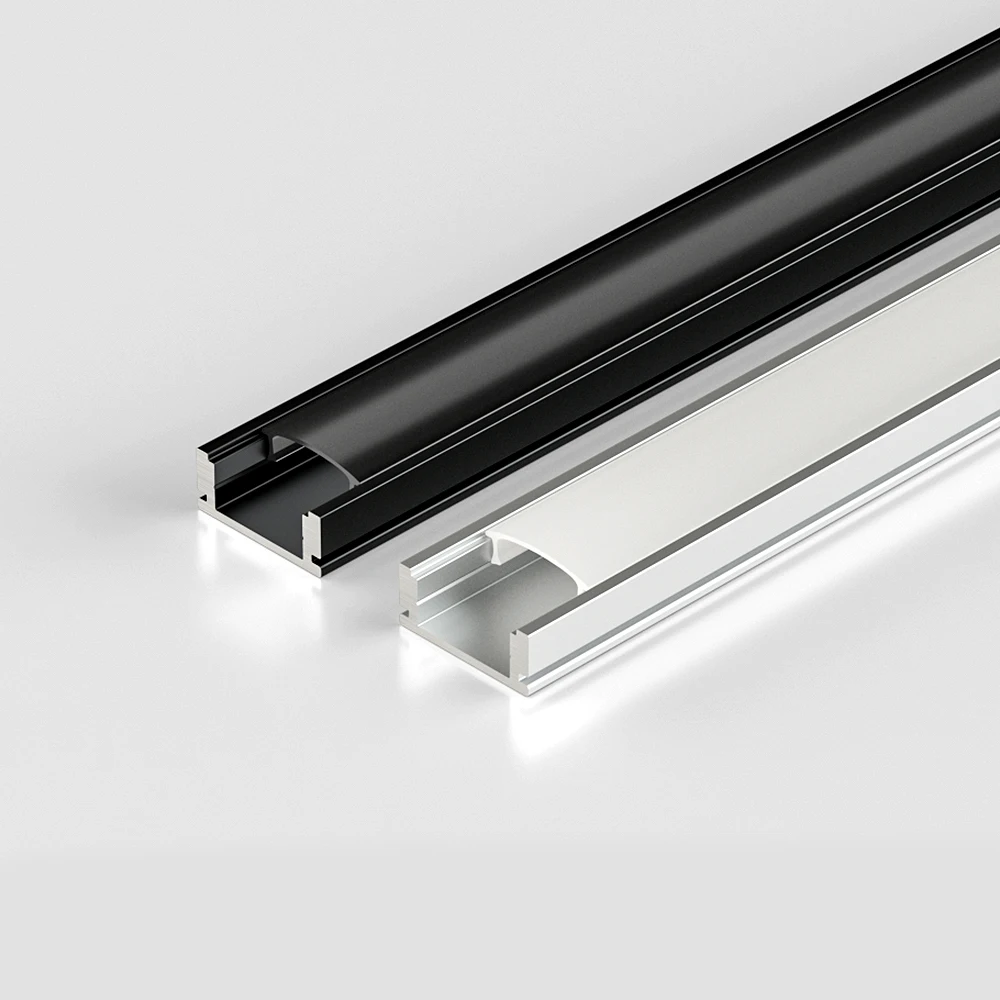 U Shaped ≤12Mm Width Aluminum Cob Smd Series LED Strip Channel Diffuser Profile