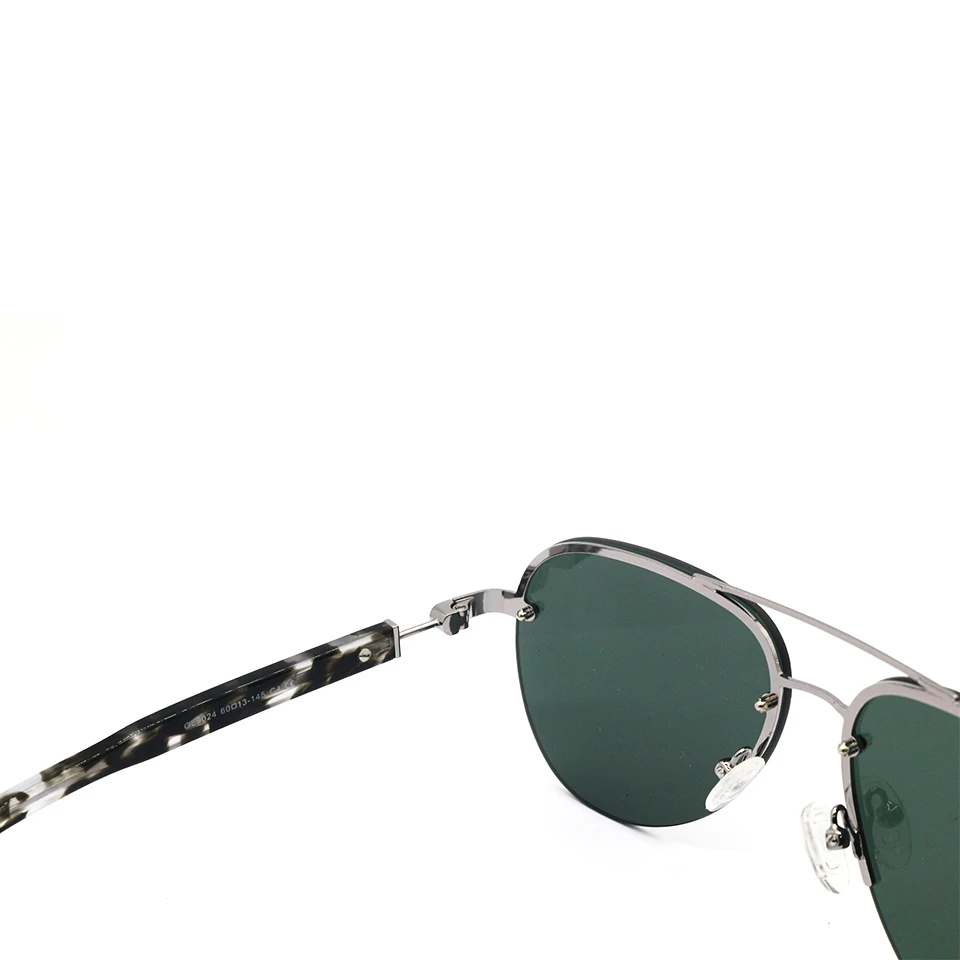 Retro Metal Double Bridge Polarized Sunglasses for Men Pilot UV400 Sunglasses