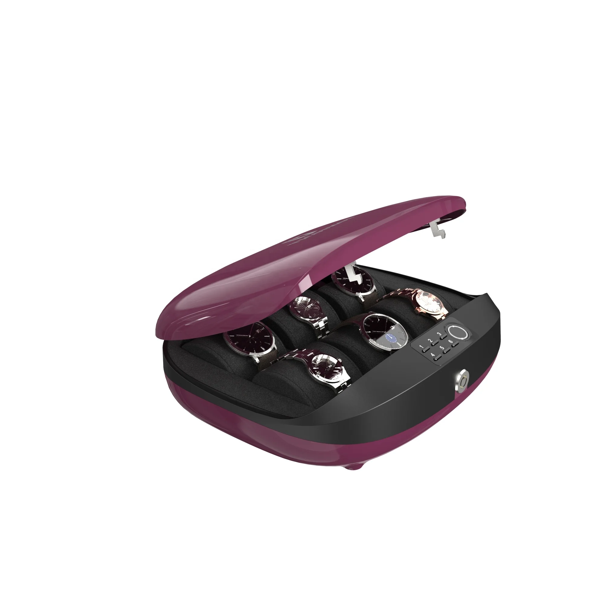 New Arrival Fingerprint-Protected Watch Box 6 Slots Access Storage Box Biometric for Men and Women