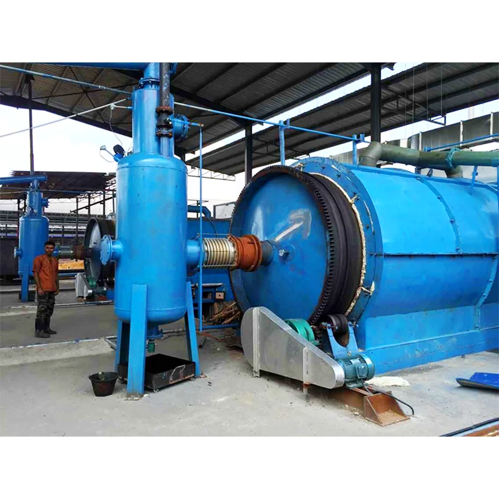 Waste Tyre Rubber Processing Tyre Recycling Pyrolysis Plant To Fuel Oil