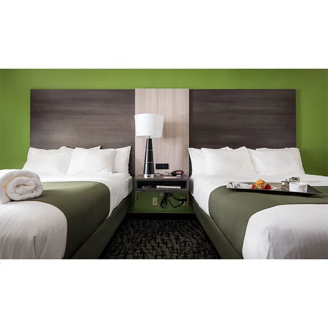 Cheaper 3 Star Best Western Crown Inn & Suites Wooden Commercial Hotel King Bedroom Set Furniture