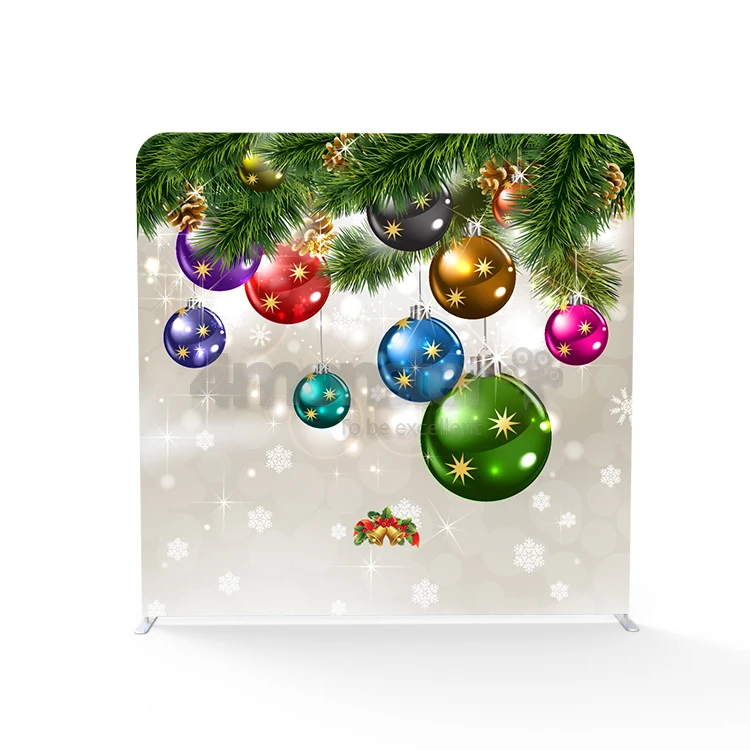 Custom printing double-sided tension fabric photo booth backdrop display