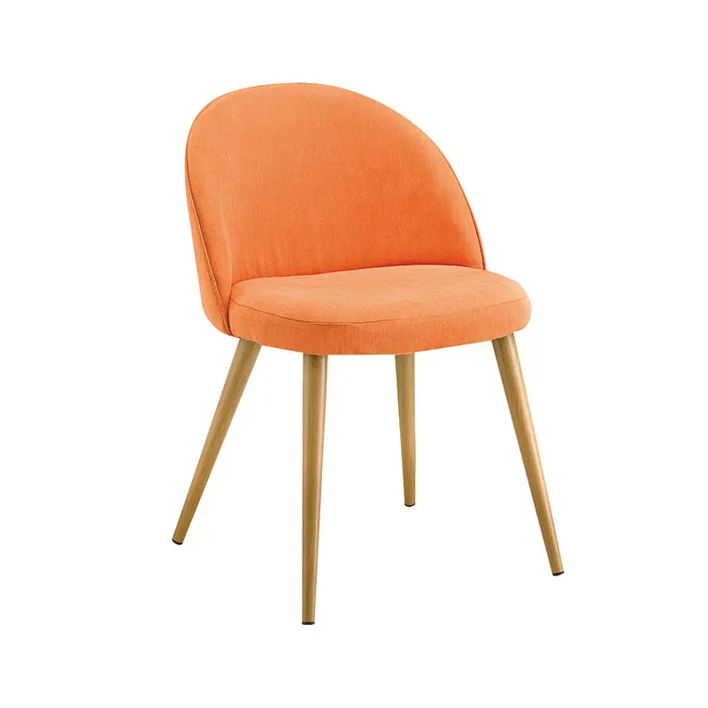 Wedding Banquet Wooden Leg Dining Chair With Upholstered Furniture Linen Fabric Knitted Thick Color Home Hotel Upholstered Chair