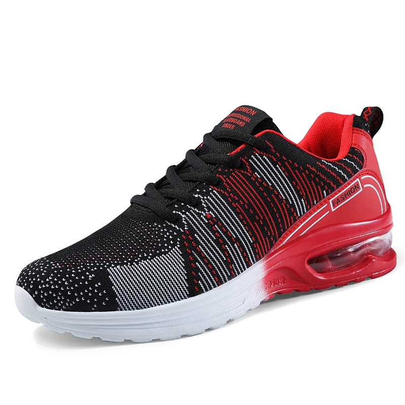 Fashion Running Casual Shoes for Men Popular Fly Weave Breathable Sneakers Cheap Soft Sole