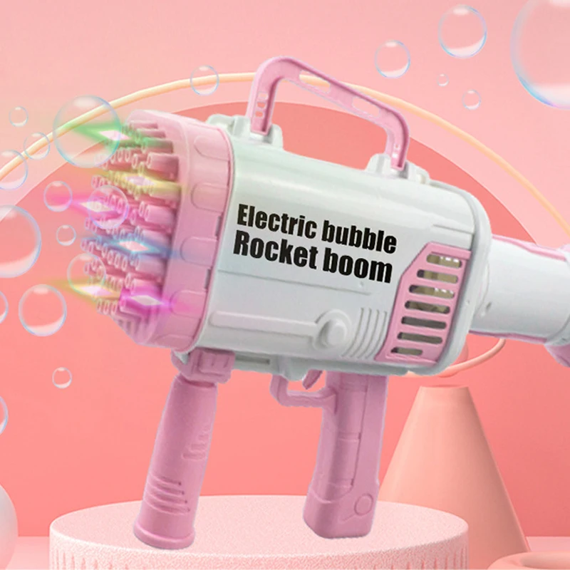 2022 New Outdoor Toys 64 Hole Soap Bazooka Bubble  Gun Machine Toys For Kids