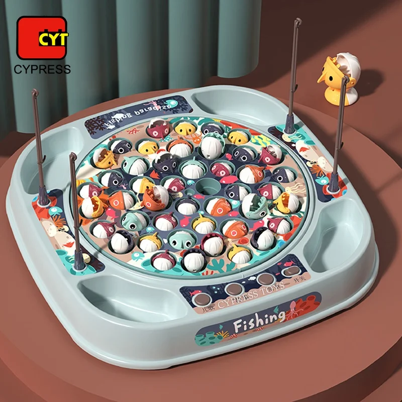 New Design Musical Light Fishing Game Fishing Toy Rod Fishing Table Toy For Kids