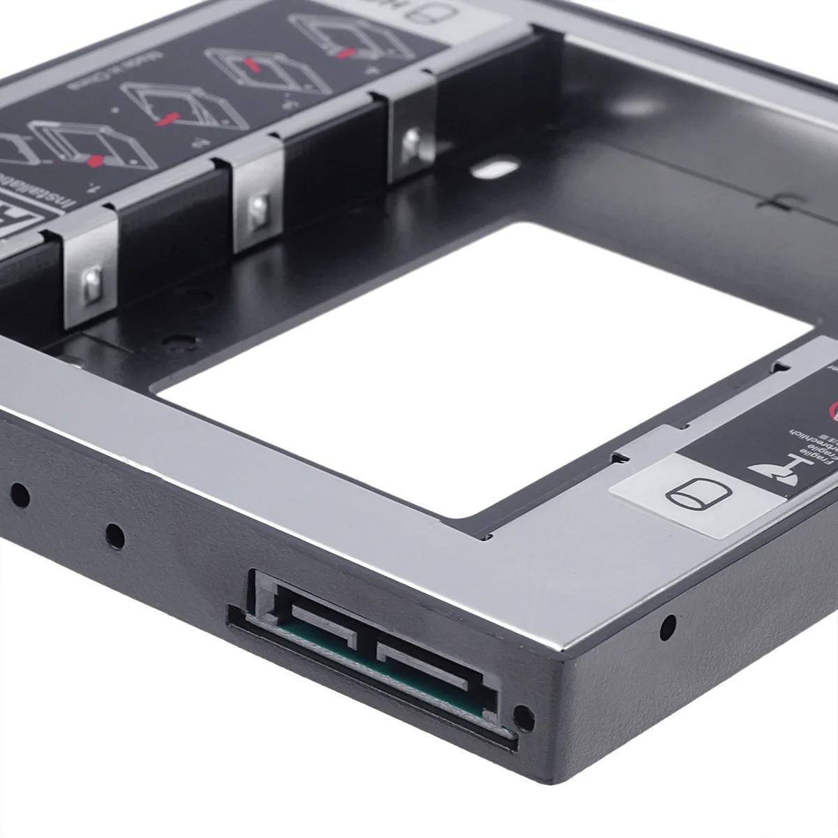OEM Half metalCaddy HDD 2.5 inch 9.5mm 2nd SATA7+15pin HDD SSD Hard Drive Caddy for  with Screwdriver second hdd tray caddy