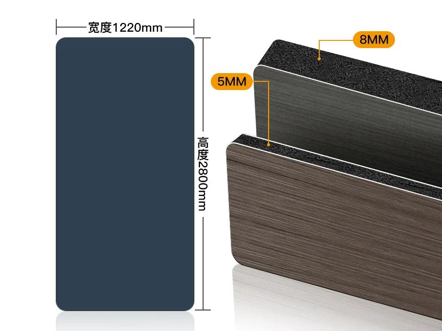 bamboo charcoal Metallic Indoor wall decor Wall Cladding High Quality interior mirror wall panel marble wood veneer board