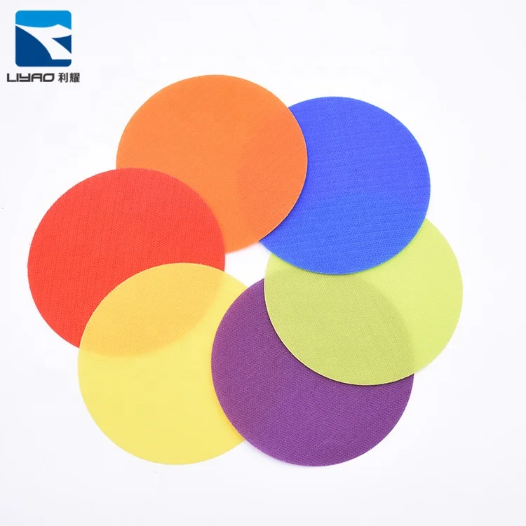 6 inches Hook and loop dots for spots educate classroom sitting spots plastic carpet circle Velcroes dot markers for kids