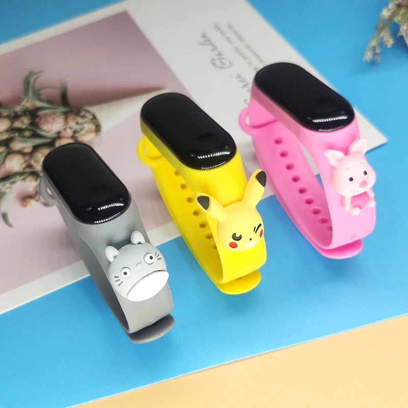 Custom Animal Kids Sports Silicone Soft Wearing Digital Wrist Watch Colorful Wholesale