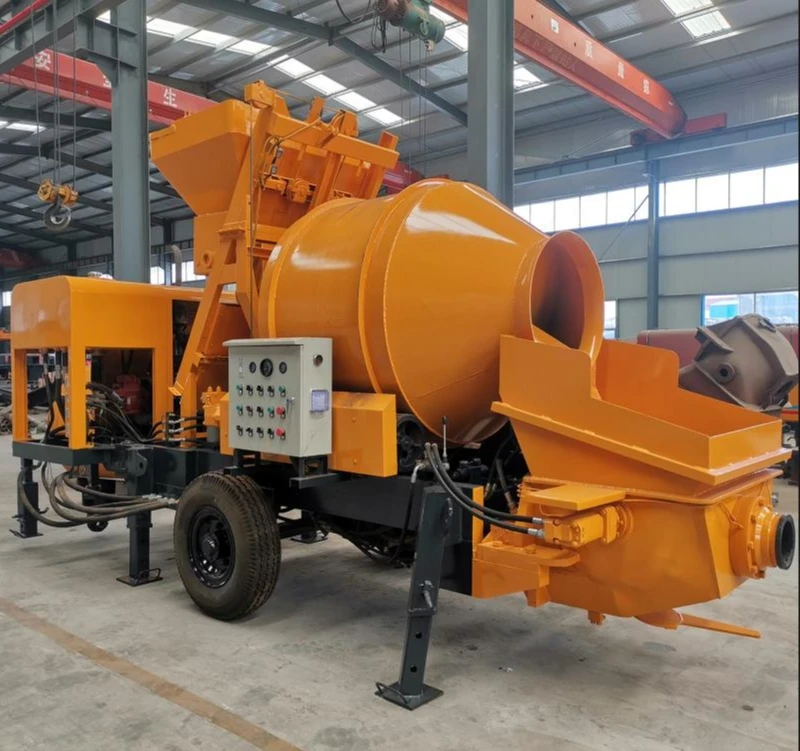 Good condition portable concrete mixer with concrete pump factory supplied diesel driven concrete mixer and pump