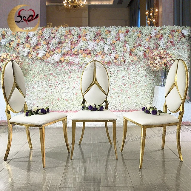 Wholesale stainless steel metal high back hall banquet chairs wedding and event