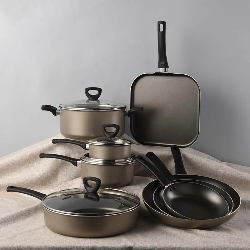 Household Kitchen Diecast Aluminum Non Stick Pan Set Cookware Sets Cooking