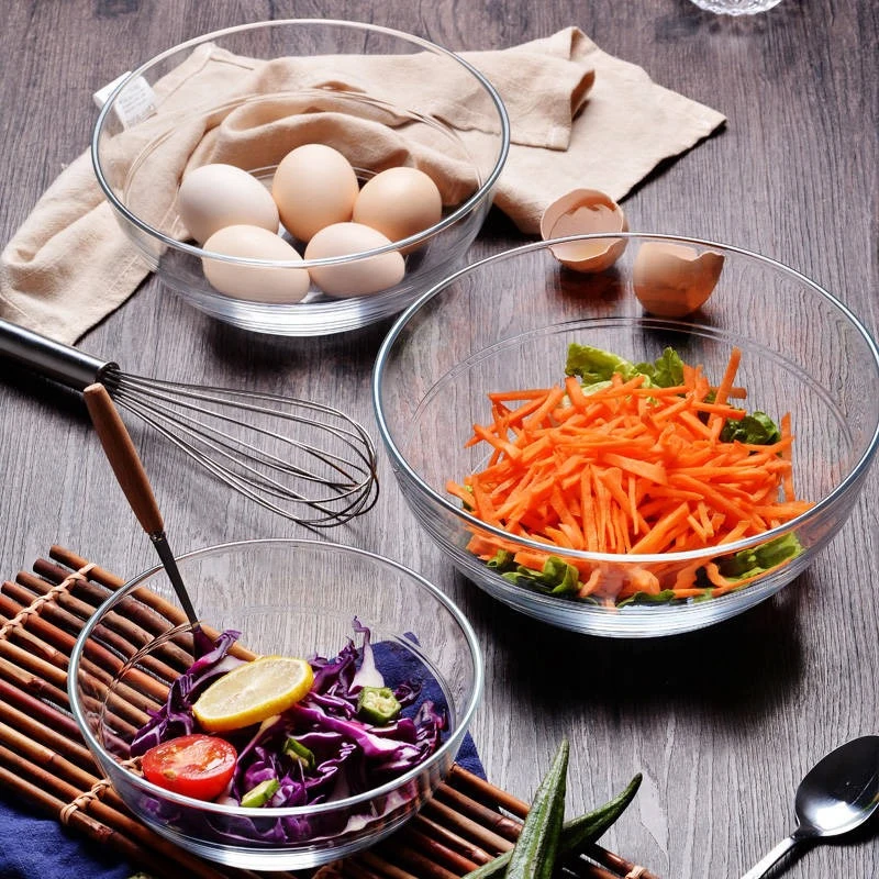 Wholesale glassware tableware Transparent glass bowl set for Dried fruits ramen bowl