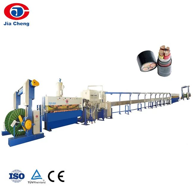 JIACHENG PVC insulation material fiber optic cable wire extrusion complete production line manufacturing equipment