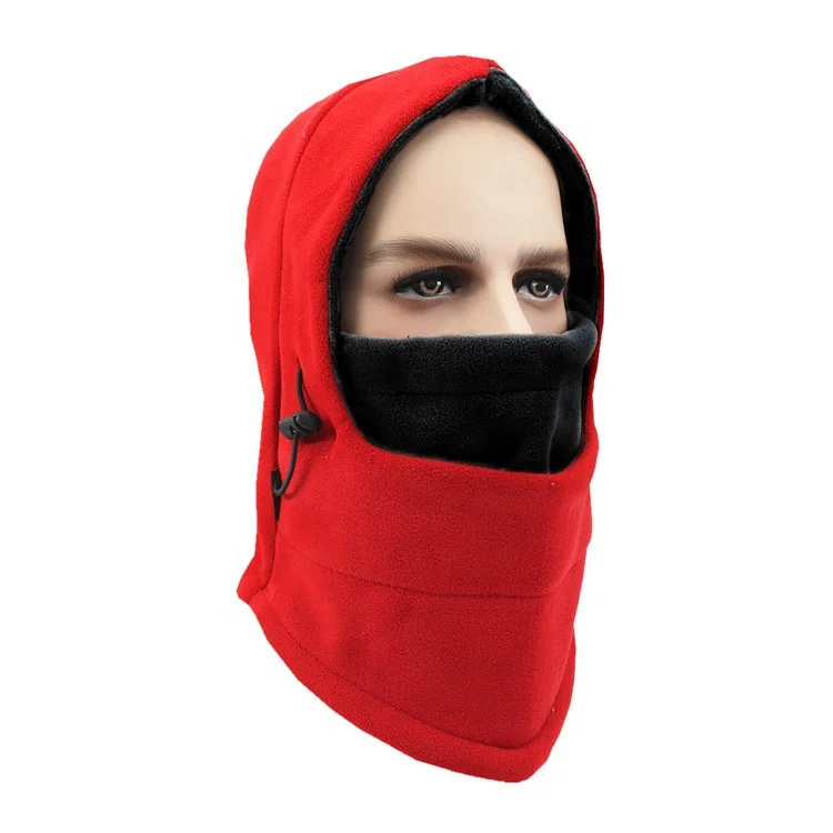 Fashionable balaclava Custom Logo Two-color winter outdoor polar fleece multifunctional Balaclava