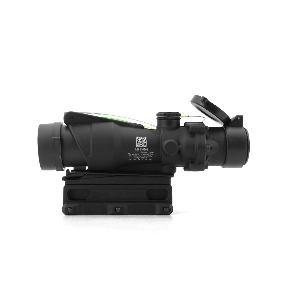 Spec precion Tactical TA31F 4x Fiber Optics Illuminated RedGreen Chevron Reticle 4x32 With Mini Red Dot Sight With Offset Mount
