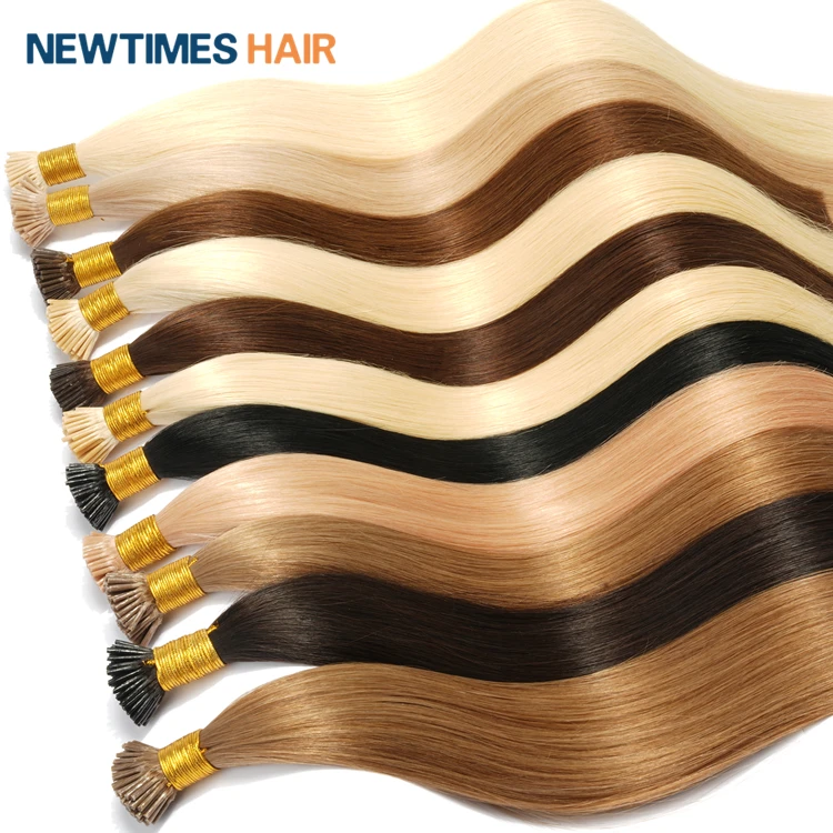 Wholesale 100% Natural Raw Virgin human hair high quality i tip human hair extensions and wigs