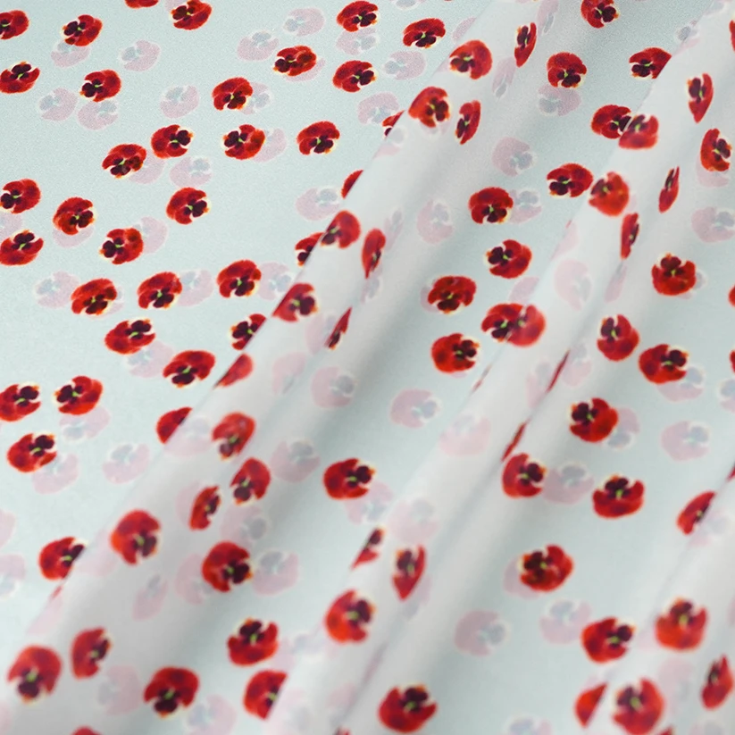 High Quality Fashionable Italian Design digital printed fabric 100% Cotton Satin For Women Dress