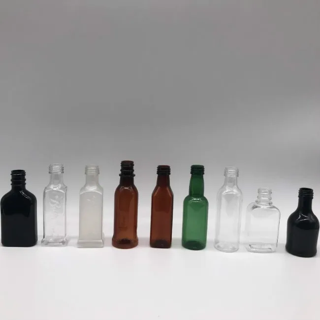 Mini Plastic 50 Ml Liquor Bottles Little Empty Alcohol Shot Nips Empty Airplane Liquor Bottles