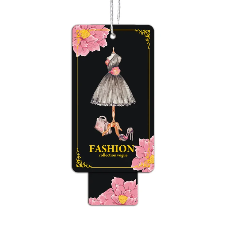 Пользовательская подвесная бирка для магазина одежды, подвесная карточка для женской одежды на заказ, ярлыки для одежды