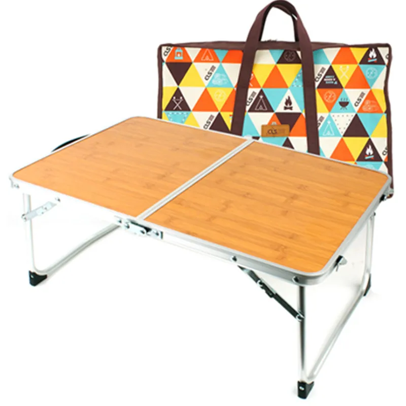 Новый стиль 2020, маленький портативный легкий стол, складной алюминиевый и Бамбуковый стол, компьютерный стол, компьютерный стол, кровать