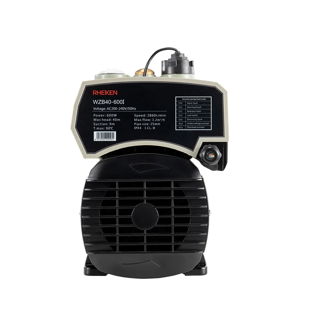 Rheken enamel technology taizhou 0.5hp smart silent constant pressure boster inverter water pump home