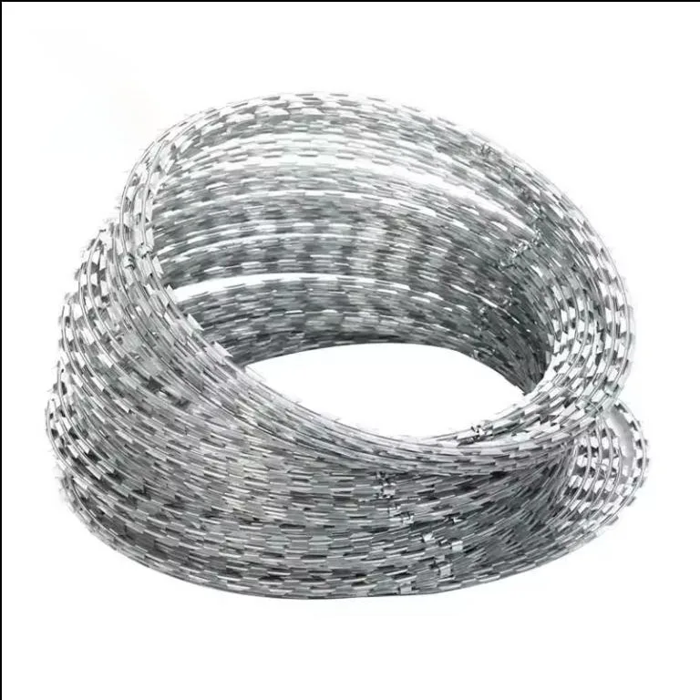 Galvanized Steel Razor Wire Bt0-22,Barbed Wire Mesh For Cross Razor Wire For Protection