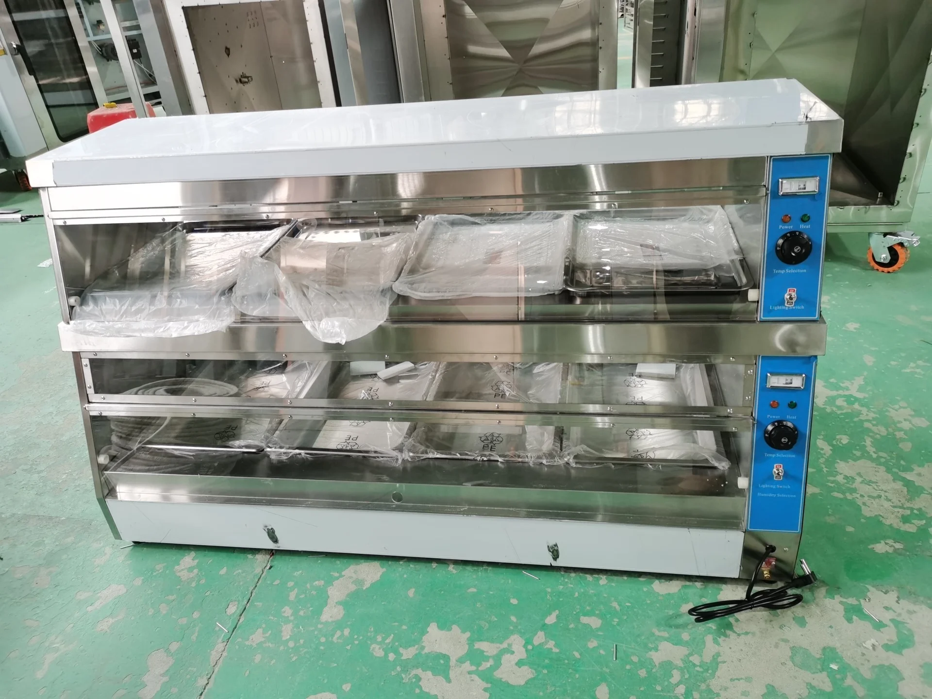 Stainless Steel Food Warmers Electric Food Display Showcase For Dry Heating Display Food