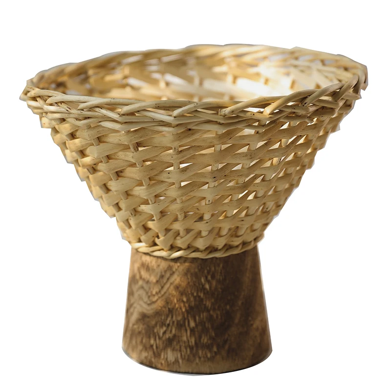 Деревянная ваза для цветов, оптовая продажа, Высококачественная Настольная Ваза с бусинами из павловнии, крест