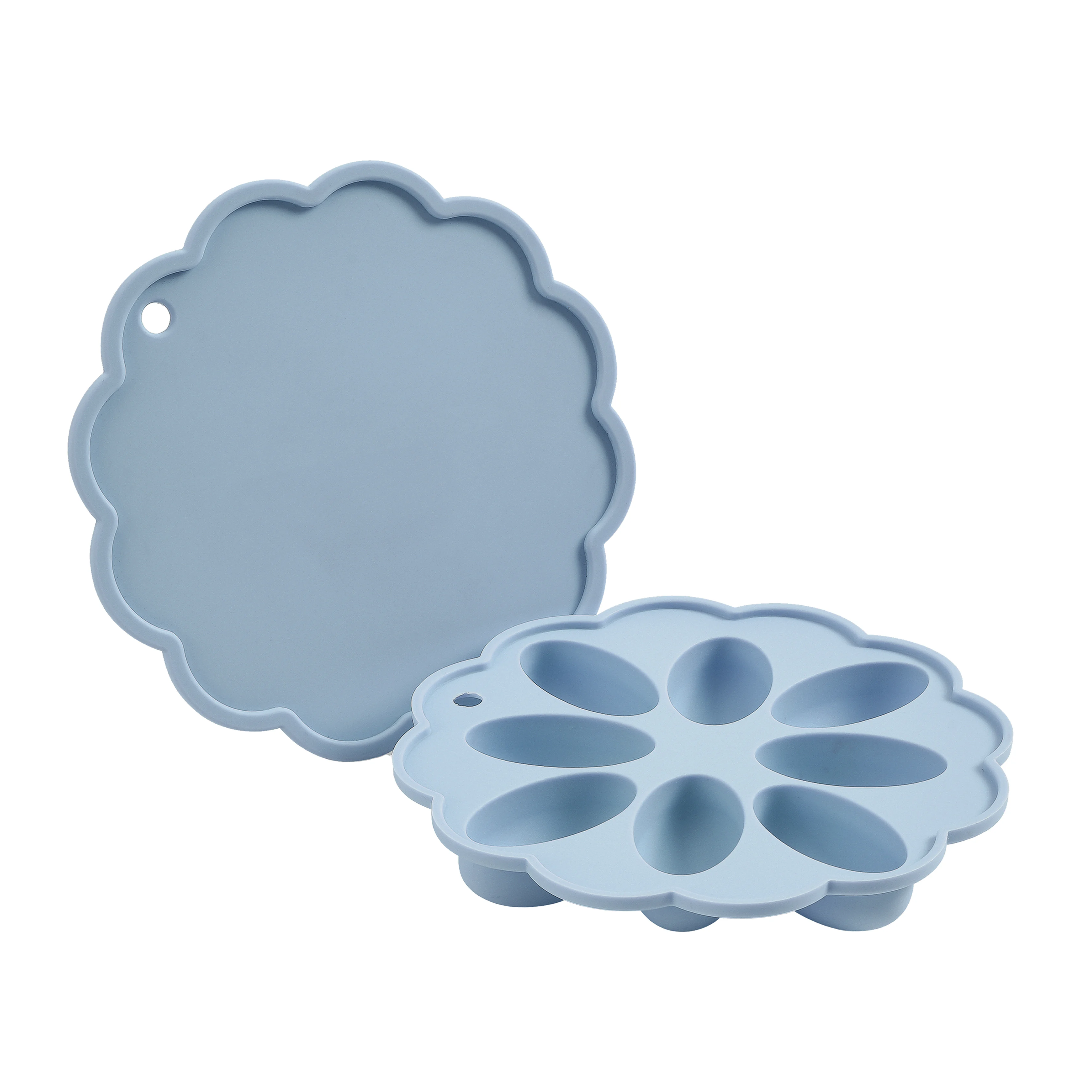 2024 New Design Sunflower Silicone Breast Milk Container Juice Ice Cube Tray With Lid  Fruit Feeder Baby Freezer Tray