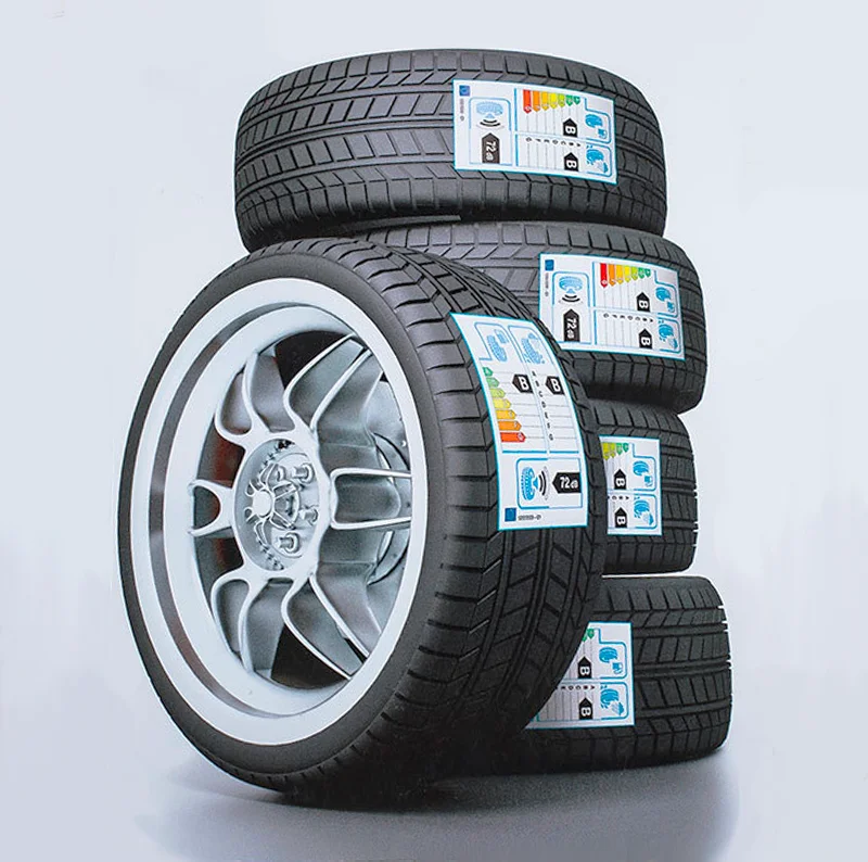 High Quality Custom Tire Labels Semi-Glossy Vinyl Plastic and PET Barcode Tyre Sticker Self-Adhesive for Tires
