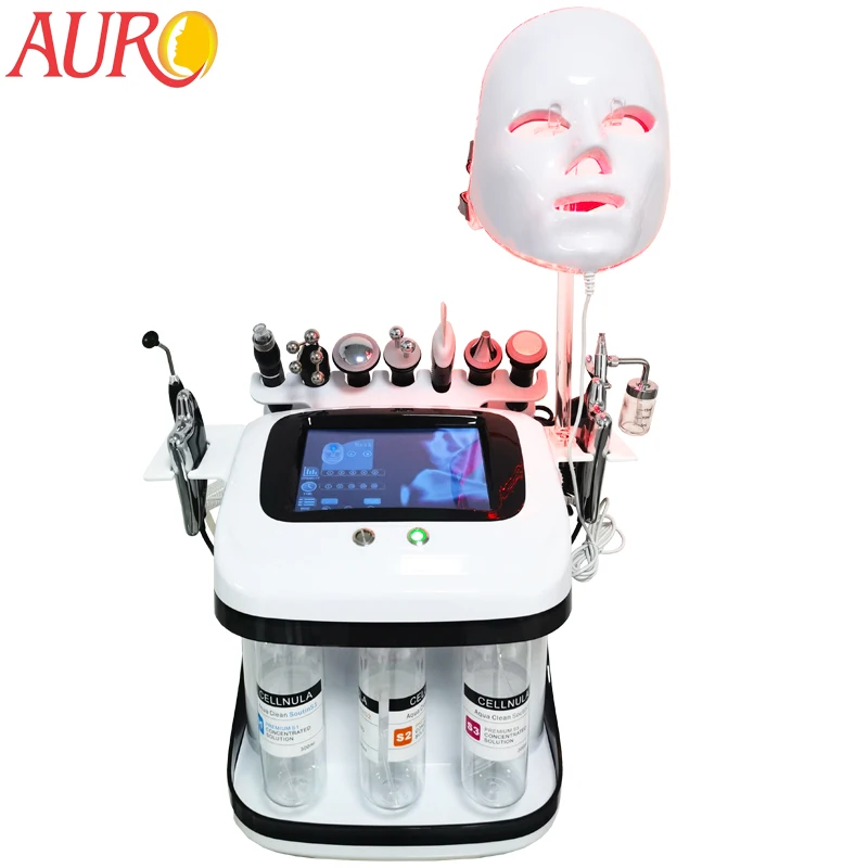 Au-S508C 2024 самых популярных 11 в 1 Профессиональный H2O2 гидрадермабразия гидротерапия оборудование для салона красоты лица