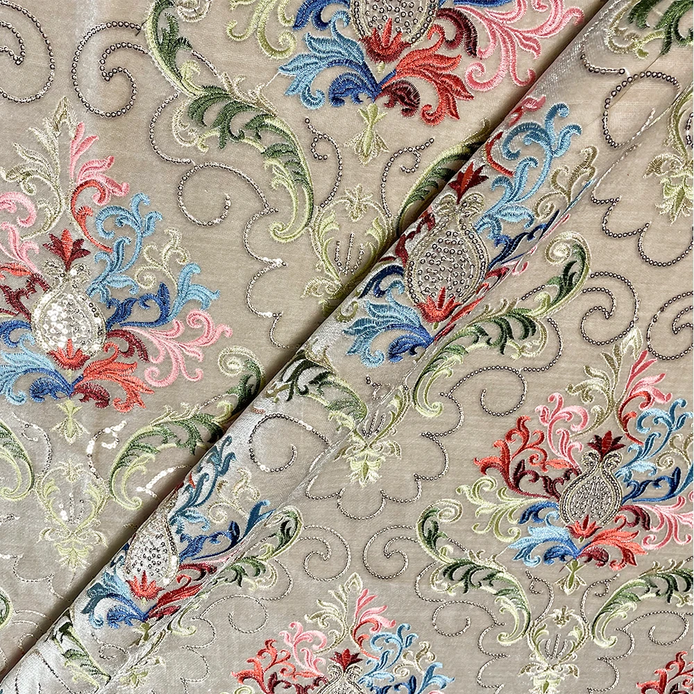 Manufacturer Sofa Fabric Curtain Embroidery Velvet Moroccan Sofa Fabric Woven Sofa Fabrics