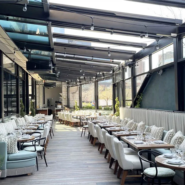 5+9A+5mm solar insulated glass waterproof sun shades motor retractable cover roof systems skylight