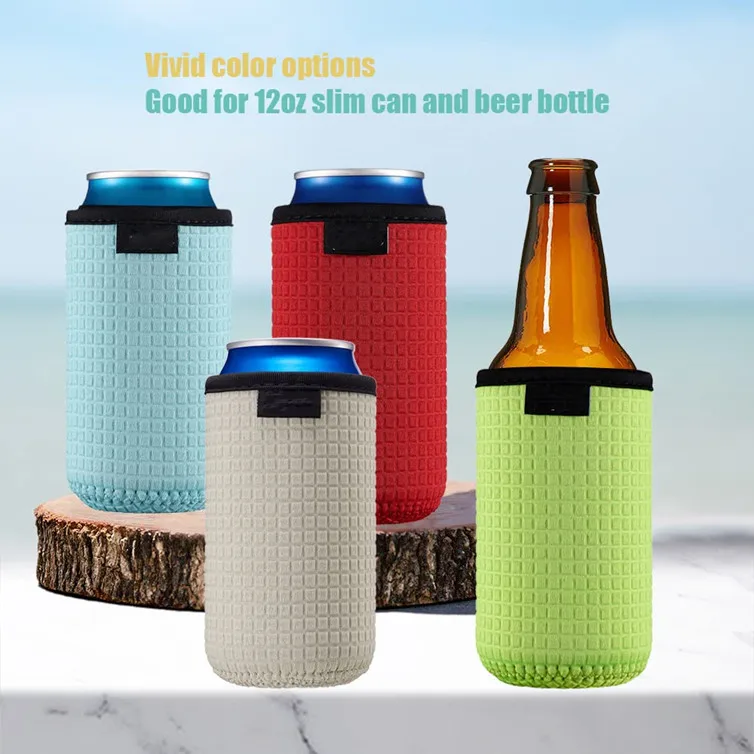 Wholesale Custom Neoprene Foam cooler Custom Beer Can sleeve Insulated Neoprene Slim cheap Can Cooler Koozy with logo