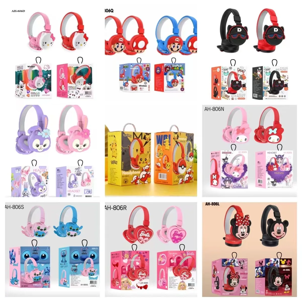 New Cartoon Cute Bluetooth Charging Earphones