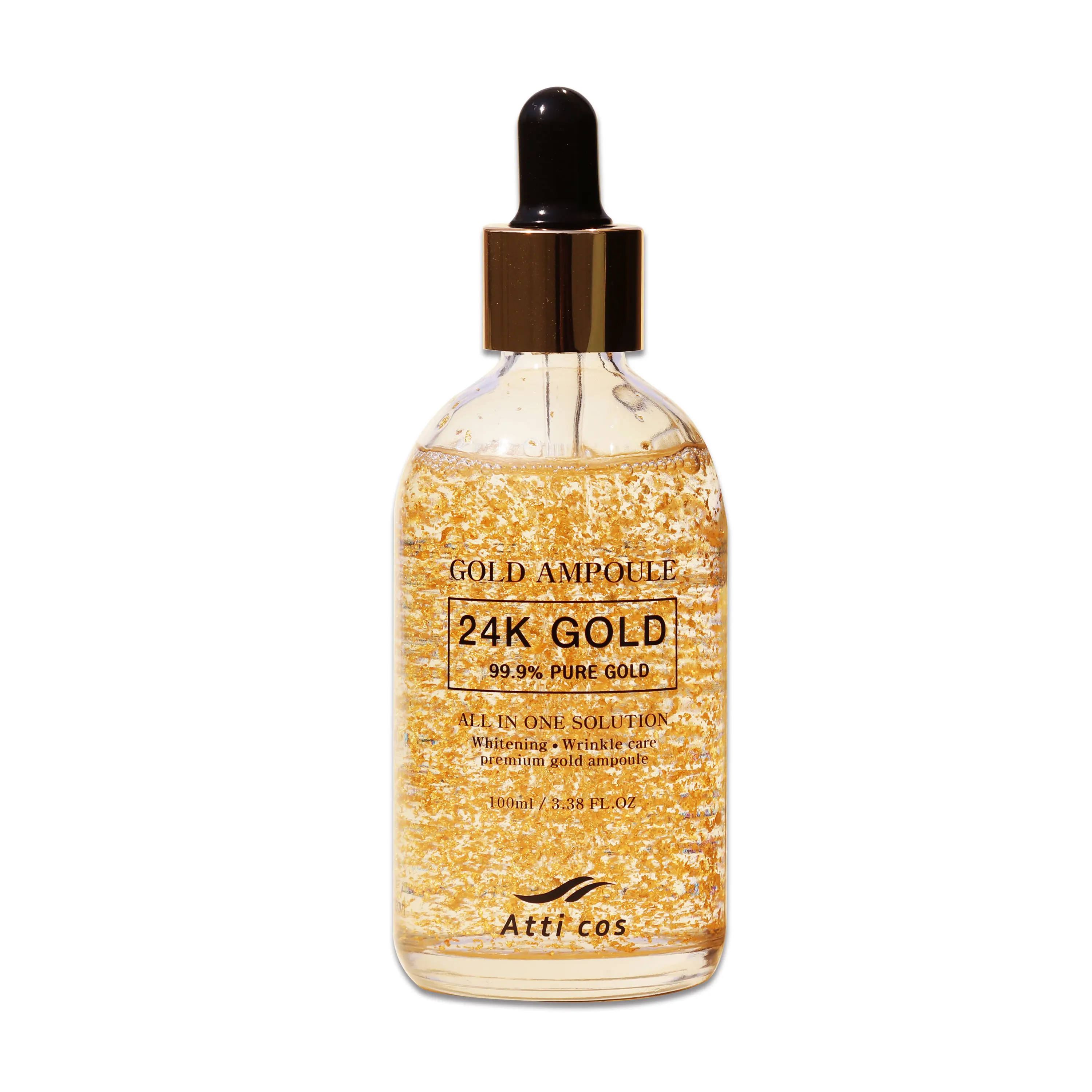 Korea Cosmetics Wholesale Medical Exfoliating Luxury 24K Gold Ampoule 100ml Healthy Skin 24K Gold Ampoule