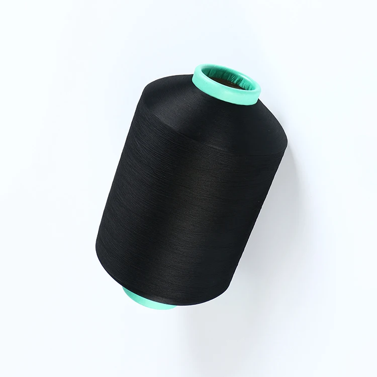 Factory supplier customization 75d dope dyed spun 100% textured polyester dty yarn for weaving 100% polyester textured yarn dty