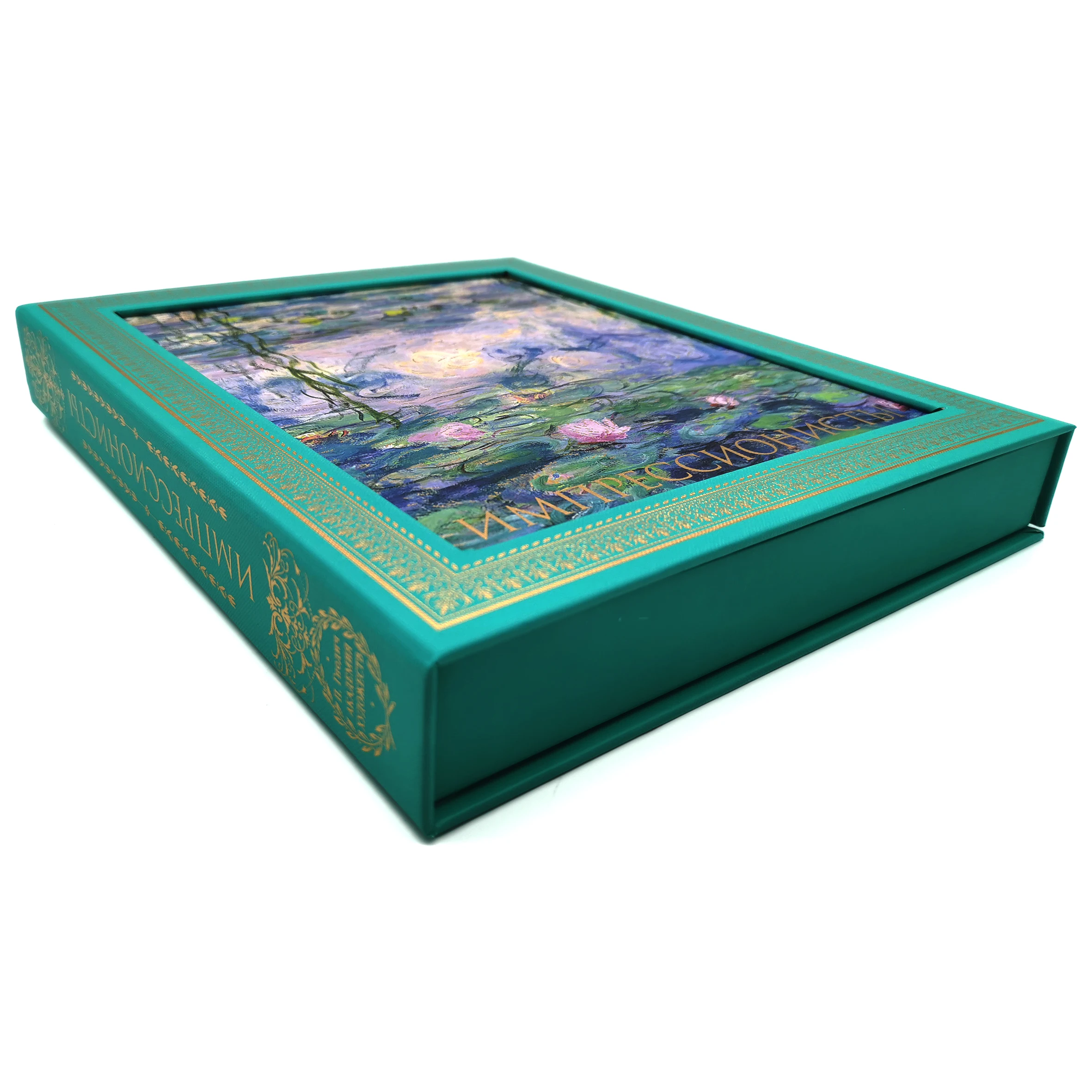 
Hardcover Pantone Cover Customized Fancy Art 50% foil Blocking Art Book set gift boxes with magnetic lid 