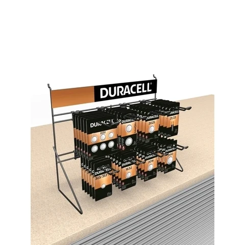 Custom Store Desktop Alkaline Energy Storage Power Battery Dry Battery Charger Set Accessories Metal Display Stand Rack
